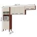 Armário para Cozinha Compacto Toledo Nogueira Off White