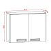 Armario Aereo 2 Portas 80cm 763AM Freijo Gris KTP