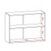 Armario Aereo 2 Portas 80cm 763AM Freijo Gris KTP