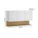 Armario Aereo 3 Portas 120 cm Line Supremo Cp Freijo KTP