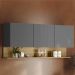 Armario Aereo 3 Portas 150 cm Line Gris Cp Freijo KTP