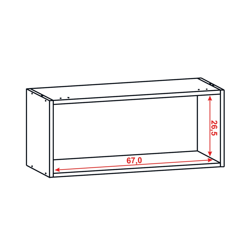 Armario Aereo Basculante 70cm 2951 Supremo KTP