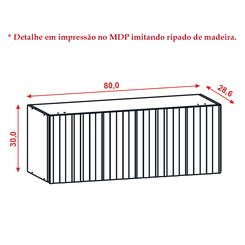 Armario Aereo Basculante 80cm 3013ART Freijo Riscatto Freijo KTP