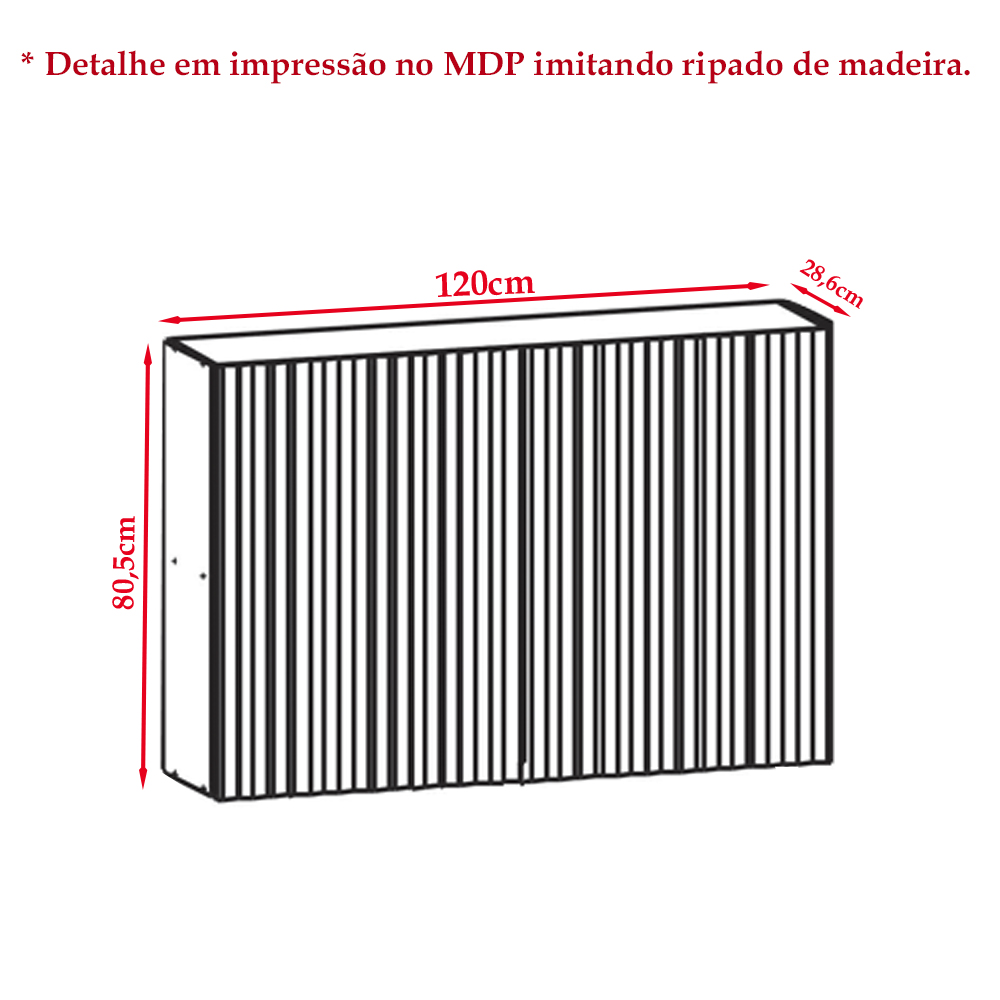 Armario Aereo Porta Articulada 120cm 3015ART Freijo Riscatto Freijo KTP