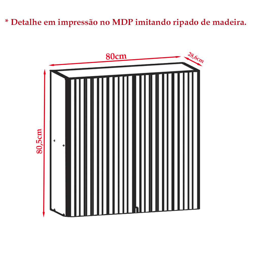 Armario Aereo Porta Articulada 80cm 3014ART Freijo Riscatto Freijo KTP