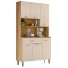 Armario Kit Cozinha 6P 1G 91 cm Apolo Freijo Soft KTP