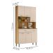 Armario Kit Cozinha 6P 1G 91 cm Apolo Freijo Soft KTP