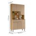 Armario Kit Cozinha 6P 1G 91 cm Apolo Freijo Vanilla KTP