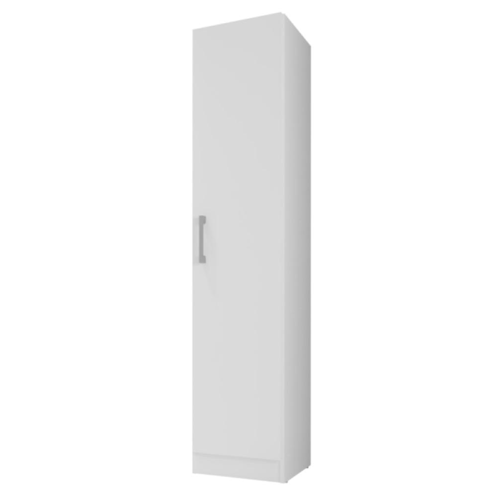 Armario Multiuso 1 Porta Suporte Vassoura Lavanda Kits Paraná Cor:Branco White