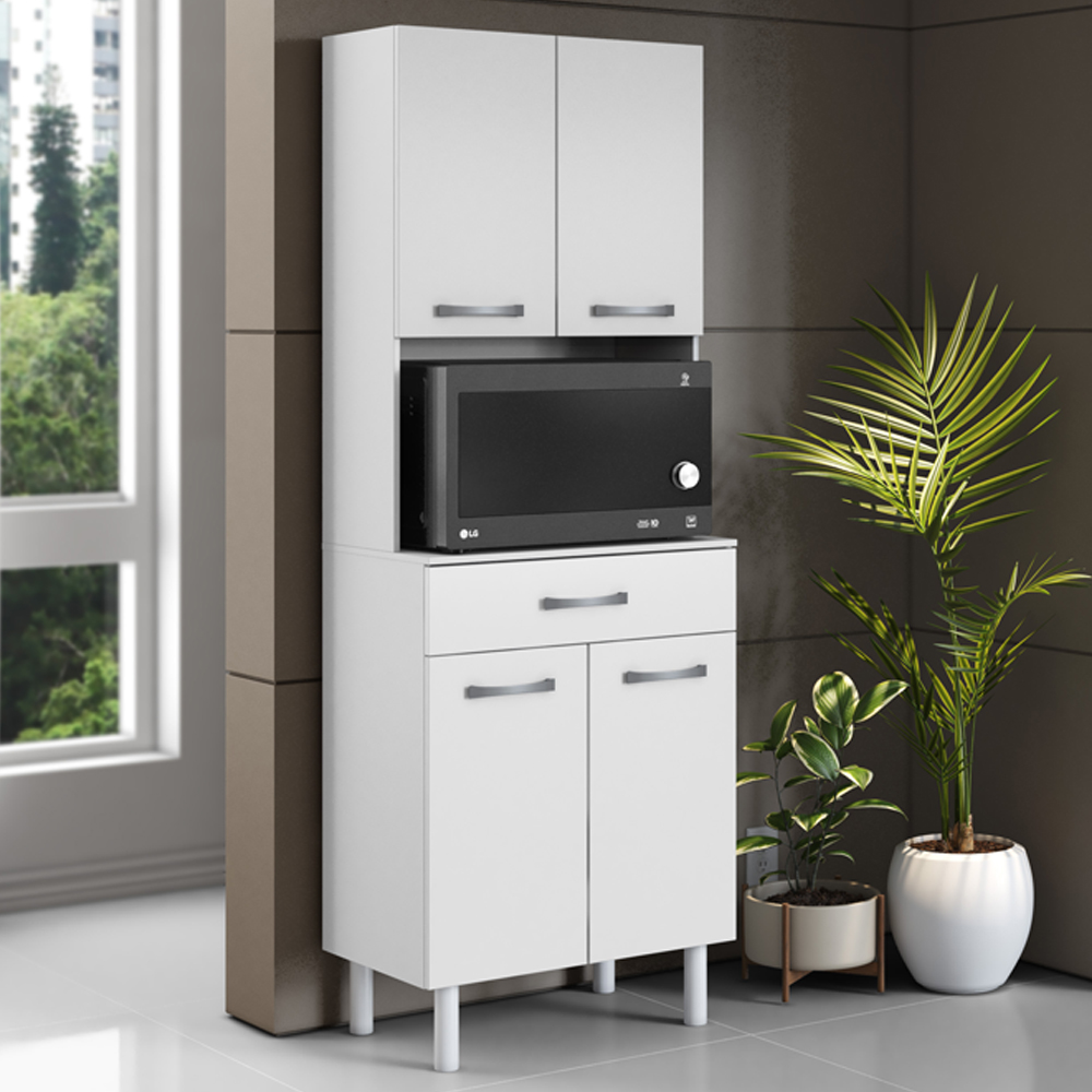 Armario Paneleiro Microondas 2 Portas 2949 193X60cm Gris KTP