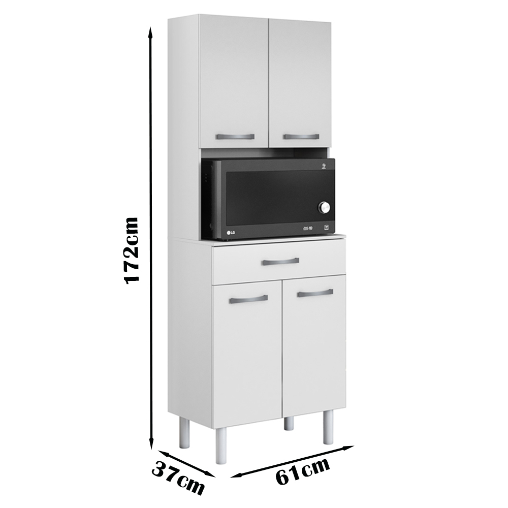 Armario Paneleiro Microondas 2 Portas 2949 193X60cm Gris KTP