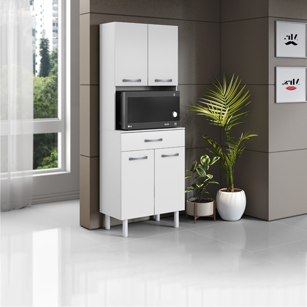 Armario Paneleiro Microondas 2 Portas 2949 193X60cm Gris KTP