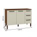 Balcão de Cozinha 2 Portas Toronto Nogueira Off White