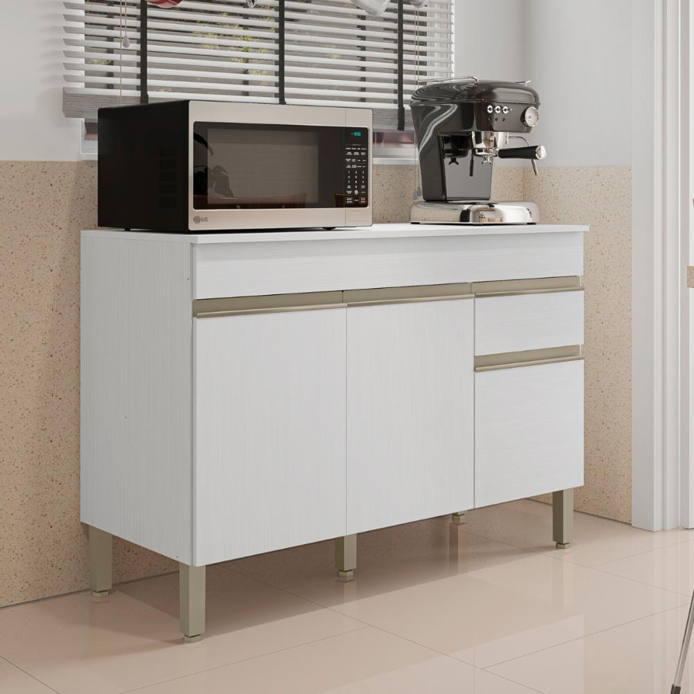 Balcão para Cozinha com Tampo e com 3 Portas Chester Supremo