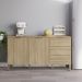 Balcao Com Tampo 2 Portas 3 Gavetas 160 cm Glam Freijo KTP