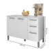 Balcao Com Tampo 3P 2G 120 cm Mad Versalhes Branco Supremo KTP