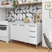 Balcao Com Tampo 3P 2G 120 cm Mad Versalhes Branco Supremo KTP