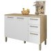 Balcao Com Tampo 3P 2G 120 cm Mad Versalhes Freijo Supremo KTP