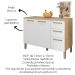Balcao Com Tampo 3P 2G 120 cm Mad Versalhes Freijo Supremo KTP