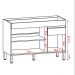 Balcao Com Tampo 3PT 120cm 2961 Gris Gris KTP