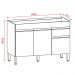 Balcao Com Tampo 3PT 120cm 2961 Gris Gris KTP