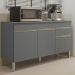 Balcao Com Tampo 3PT 150cm 2954 Gris Gris KTP