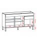 Balcao Com Tampo 3PT 150cm 2954 Gris Gris KTP