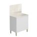 Balcao Com Tampo 80cm 1PT Basculante 1GAV 3021ART Branco Artico KTP