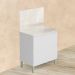 Balcao Com Tampo 80cm 1PT Basculante 1GAV 3021ART Branco Artico KTP