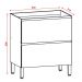 Balcao Com Tampo 80cm 1PT Basculante 1GAV 3021ART Branco Artico KTP
