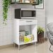 Balcao Multiuso Para Microondas 84X61 cm Diamante Branco Supremo KTP