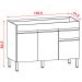 Balcao Para Pia 120cm 3 Portas 2960 Vanilla KTP