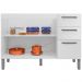 Balcao Para Pia 120cm 3 Portas 2974 Branco Supremo KTP