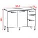 Balcao Para Pia 120cm 3 Portas 2974 Freijo Gris KTP