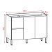 Balcao Para Pia 120cm 3PT 2GAV 3017ART Branco Artico KTP
