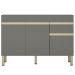 Balcao Para Pia 3 Portas 1 Gaveta 120 cm Line Gris KTP