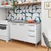 Balcao Para Pia 3P 2G 120 cm Mad Versalhes Branco Supremo KTP