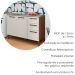 Balcao Para Pia 3P 2G 120 cm Mad Versalhes Nogueira Off White KTP