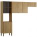 Cozinha 3 Pecas 251 cm MDF Vert Plus Freijo Freijo ABS Pto KTP