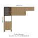 Cozinha 3 Pecas 251 cm MDF Vert Plus Freijo Freijo ABS Pto KTP