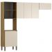 Cozinha 3 Pecas 251 cm MDF Vert Plus Freijo Soft ABS Pto KTP