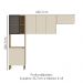 Cozinha 3 Pecas 251 cm MDF Vert Plus Freijo Soft ABS Pto KTP