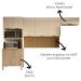 Cozinha 3 Pecas Glam 320 cm Freijo Vanilla Cp Ripado Freijo KTP