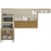Cozinha 3 Pecas Glam 320 cm Freijo Vanilla Cp Ripado Freijo KTP