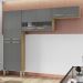 Cozinha 3 Pecas Nala 222 cm Freijo Gris KTP
