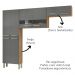 Cozinha 3 Pecas Nala 222 cm Freijo Gris KTP