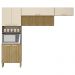 Cozinha 3 Pecas Urbane 260 cm Freijo Vanilla Cp Ripado Freijo KTP
