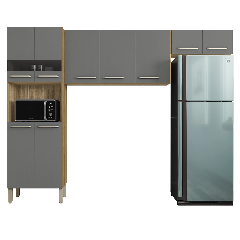 Cozinha 3 Pecas Versalhes 251 cm Freijo Gris KTP