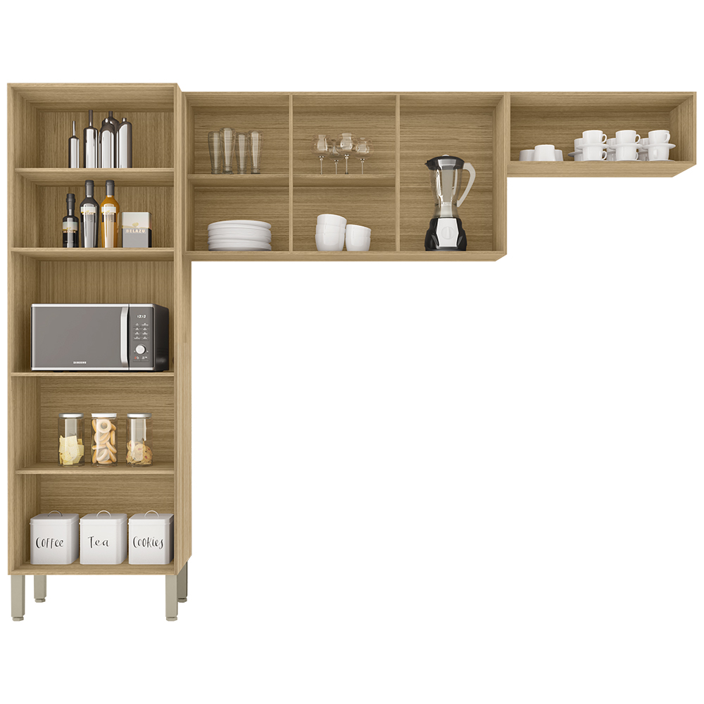 Cozinha 3 Pecas Versalhes 251 cm Freijo Gris KTP