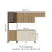 Cozinha 4 Pecas 251 cm MDF Vert Plus Freijo Freijo Soft KTP